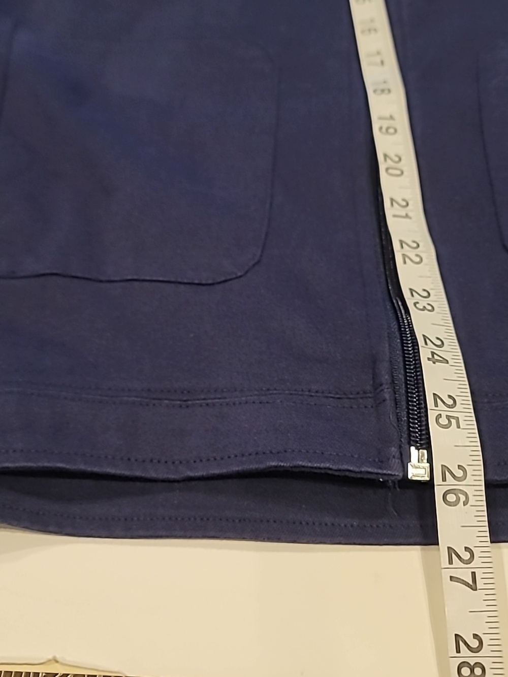 Ruby Rd. Chino Zip-Front Casual Jacket Dark Navy Large - Picture 11 of 12